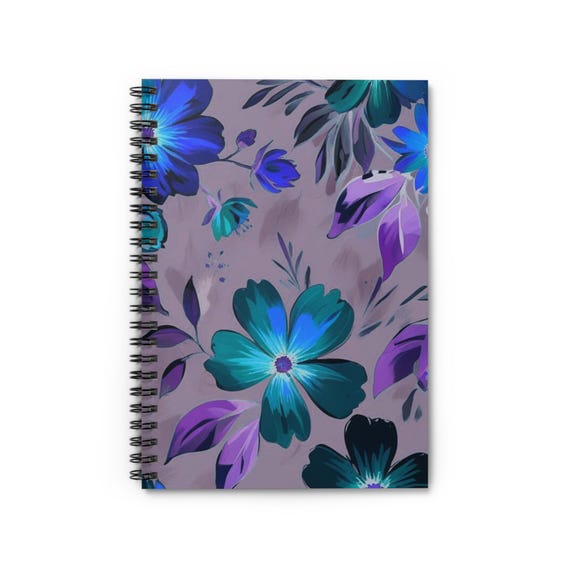 Floral Spiral Notebook: Rara Avis Ruled Journal, Student Stationery