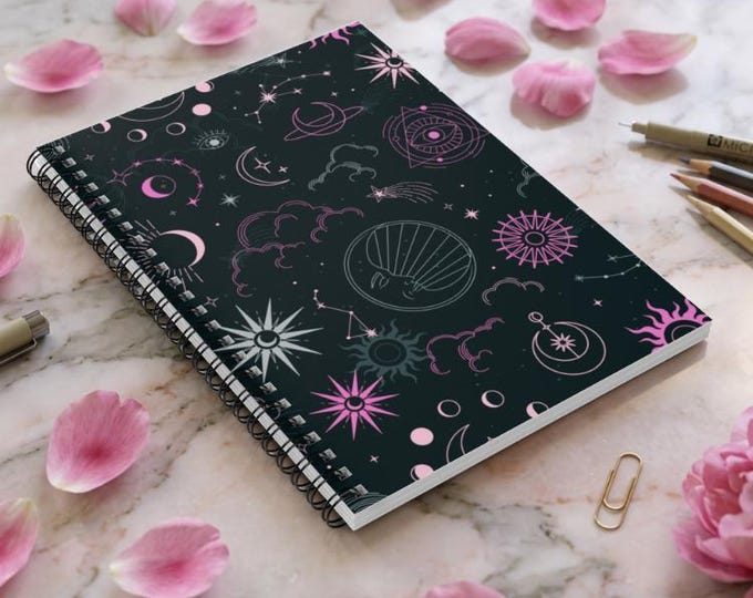 Cosmic Celestial Notebook: Spiral Bound Journal for Dreamers