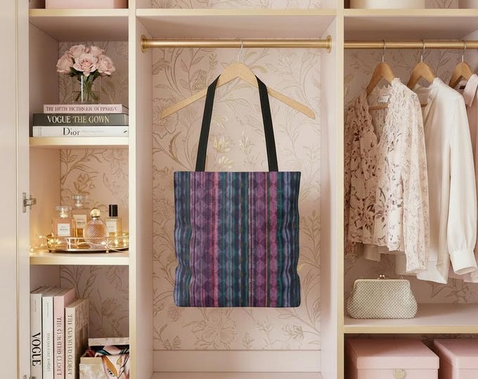 Pink Stone Geometric Tote Bag - Eco-Friendly Carryall