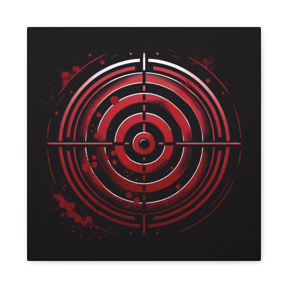 Bullseye Target Canvas Wall Art: Game Room Decor