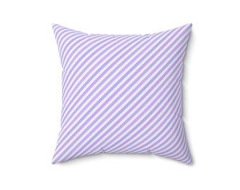 Lavender Spun Polyester Square Pillow: Chic Home Decor Accent