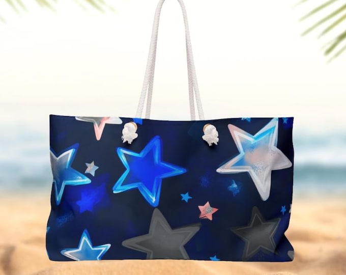 Americana Star Weekender Bag | Patriotic Pop Travel Tote