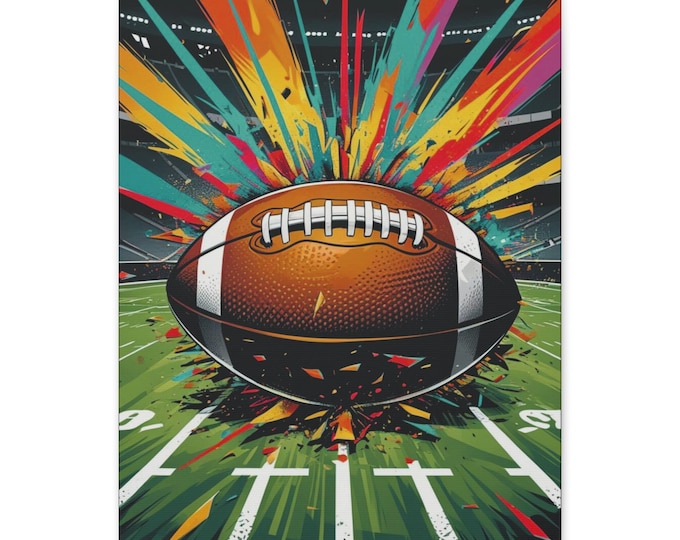 Football Dynamite Canvas Wall Art: Sporty Home Decor (16x20 Canvas Only)