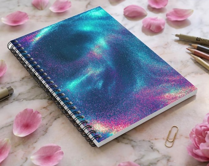 Aurora Galaxy Spiral Notebook | Ruled Journal, Galaxy Swirl Cover
