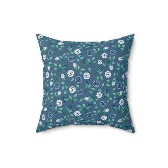 Floral Square Pillow: Modern Home Accent Cushion (16x16)