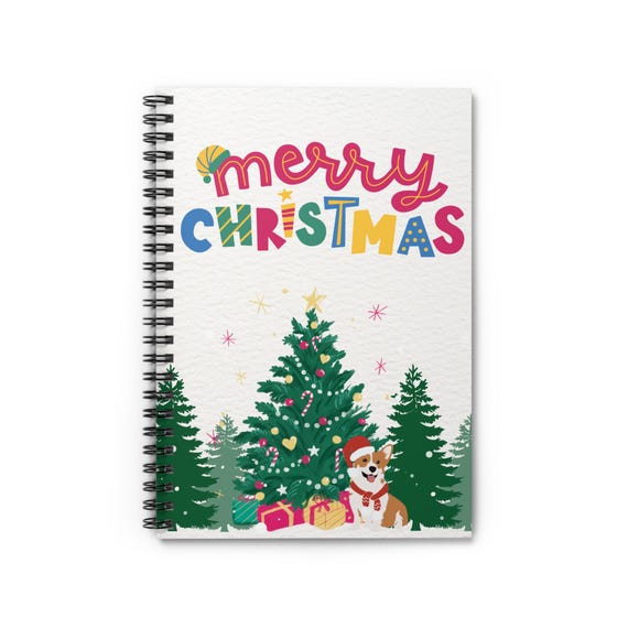 Merry Corgi Christmas Notebook: Festive Holiday Journal