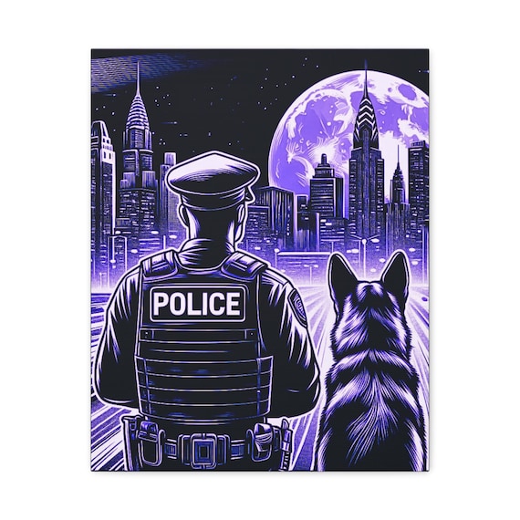 Police K-9 Canvas Wall Art: Law Enforcement Gift, Brotherhood Inspired