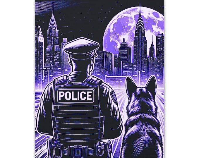 Police K-9 Canvas Wall Art: Law Enforcement Gift, Brotherhood Inspired