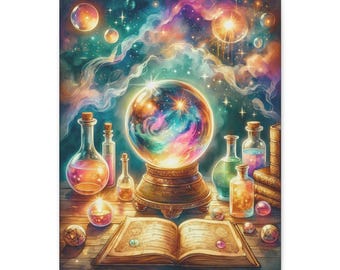Oracle Obsession Canvas Art: Fantasy Witchcraft Wall Decor (16x20 Canvas Only)