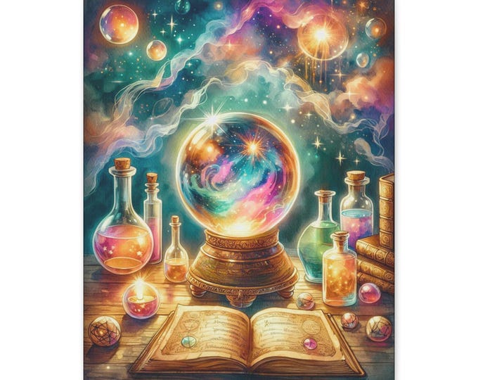 Oracle Obsession Canvas Art: Fantasy Witchcraft Wall Decor (16x20 Canvas Only)
