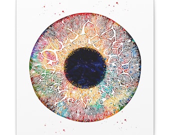 Colorful Abstract Iris Eye Matte Canvas