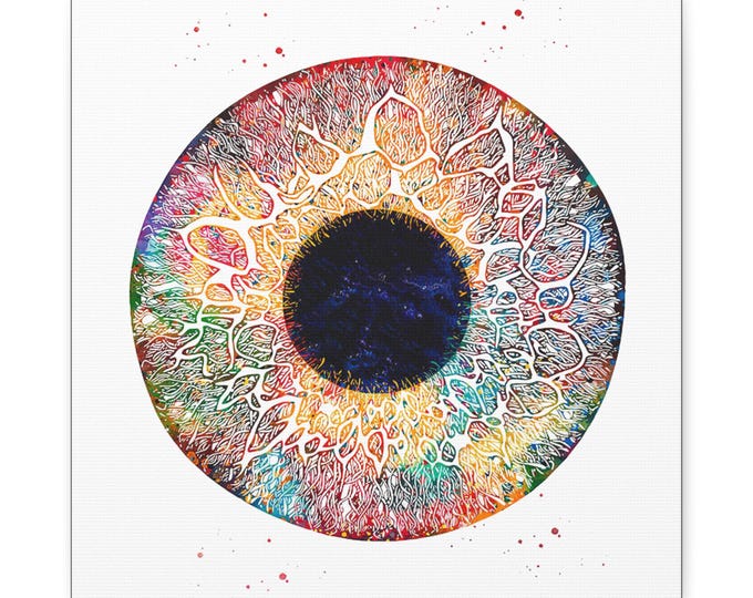 Colorful Abstract Iris Eye Matte Canvas