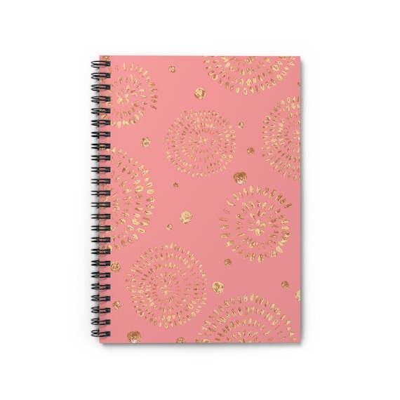 Pink & Gold Spiral Notebook: Circle La Chic Dream Diary