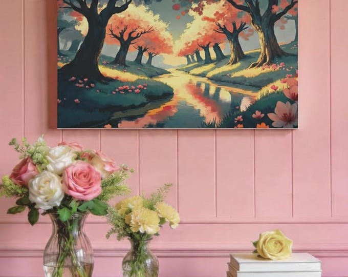 Coral Lake Canvas Accent, Wall Art for Living Room