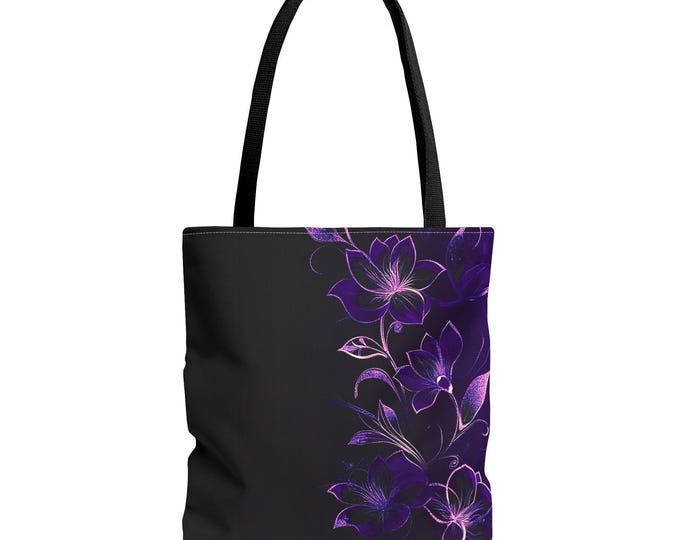 Purple Carnations Hand Tote Bag | Eco-Friendly Shopping Tote