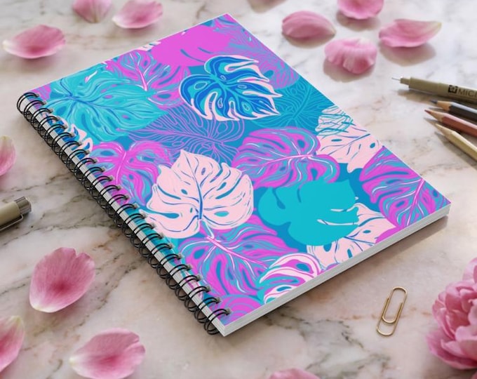 Tropical Leaves Notebook: Ruled Lines, Journaling, Note-Taking