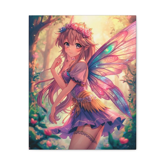 Enchanted Fairy Canvas Art: Trixie Temptress Fantasy Landscape, 16x20