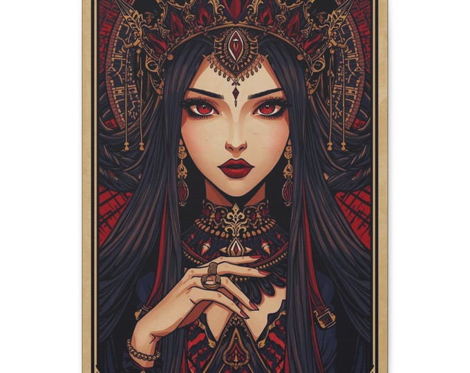 Gothic Vampire Canvas Art: Crimson Fantasy Wall Decor