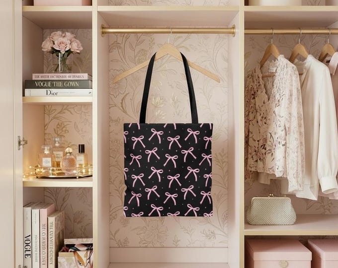 Pink Ribbon Tote Bag: Stylish Shopping Companion
