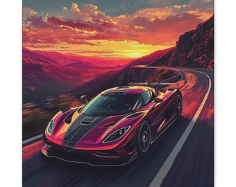 Supercar Canvas: Automotive Art for Car Enthusiasts (14x14)