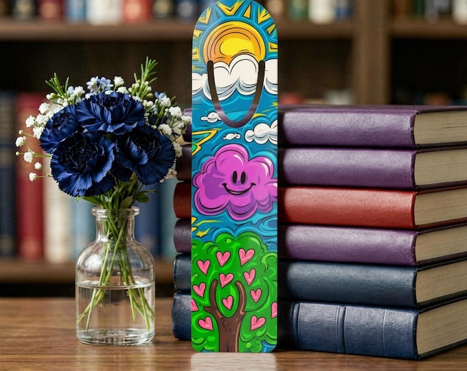 Happy Day Rays Bookmark | Metal Page Marker