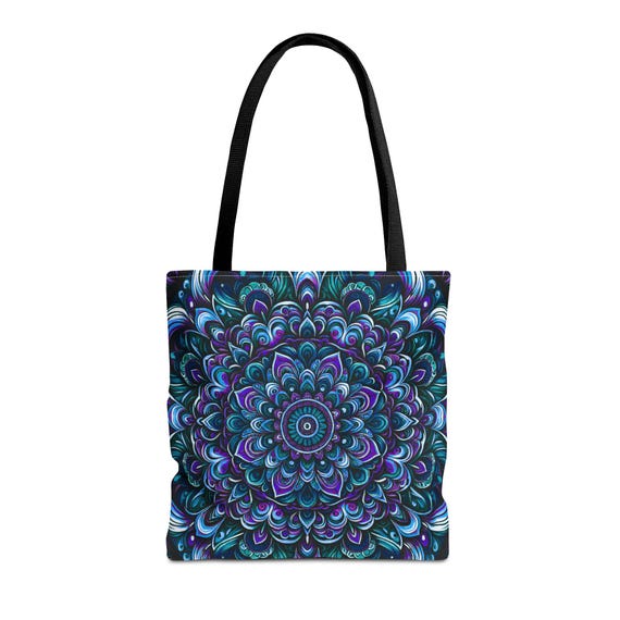 Bohemian Mandala Tote Bag: Colorful Beach, Shopping, Travel