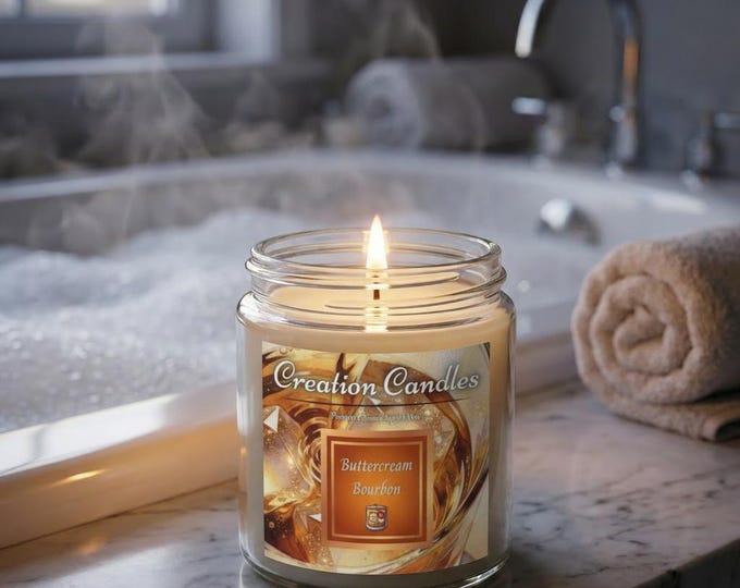 Buttercream Bourbon Candle | Coconut Apricot Wax Jar (4oz)