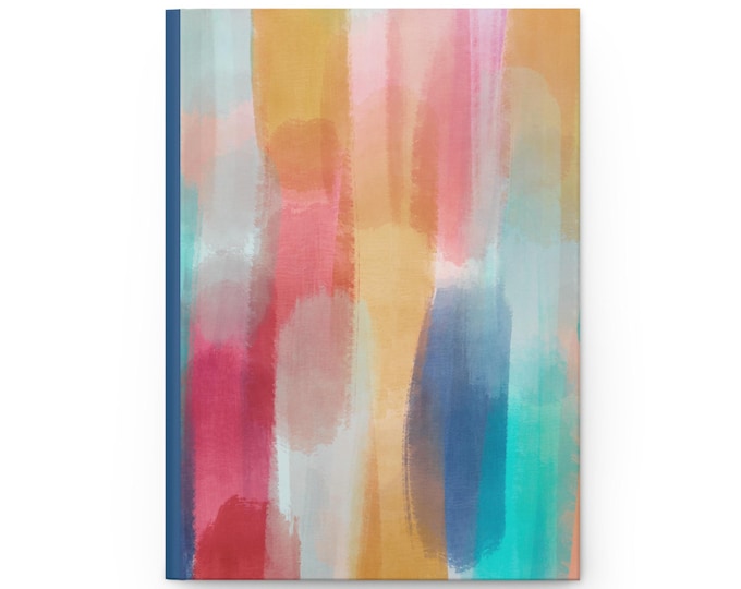 Abstract Matte Hardcover Journal: Ruled Lines, 150 Pages