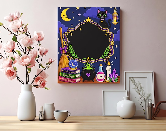 PERSONALIZE Witchy Magic Board Matte Canvas | Charming Halloween Home Decor