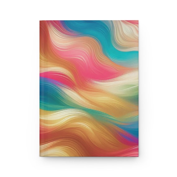 Pastel Swirl Hardcover Journal: Colorful Lined Notebook