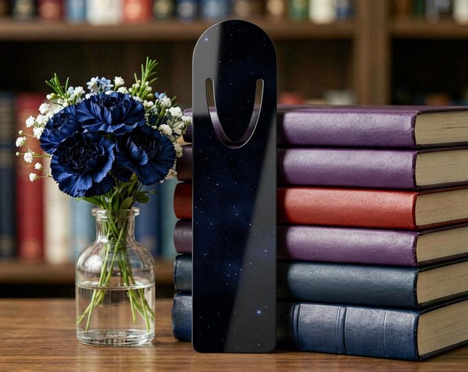 Galaxy Night Sky Bookmark | Metal Magnetic Page Marker