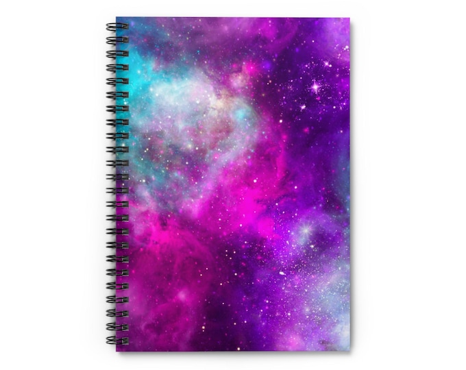 Galaxy Nebula Spiral Notebook | Ruled Lined Journal