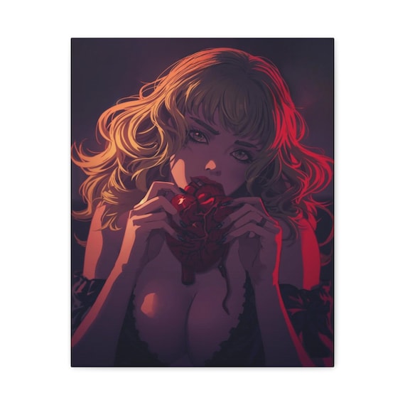 She's A Sweetheart Gothic Canvas Art: Edgy Fantasy Wall Decor