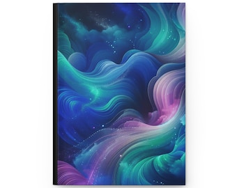 Cosmic Fog Journal: Matte Hardcover Notebook, Ruled Lines