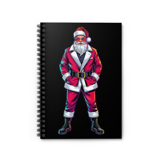 Santa Claus Cool Spiral Notebook - Perfect for Christmas Gifts, Journaling, Back to School, Gift for Writers, Holiday Planning