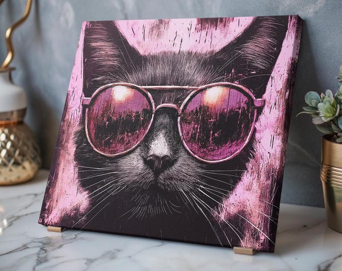 Purrr-fect Pose Acrylic Print | Unique Feline Home Accent w/ French Cleat Hanging