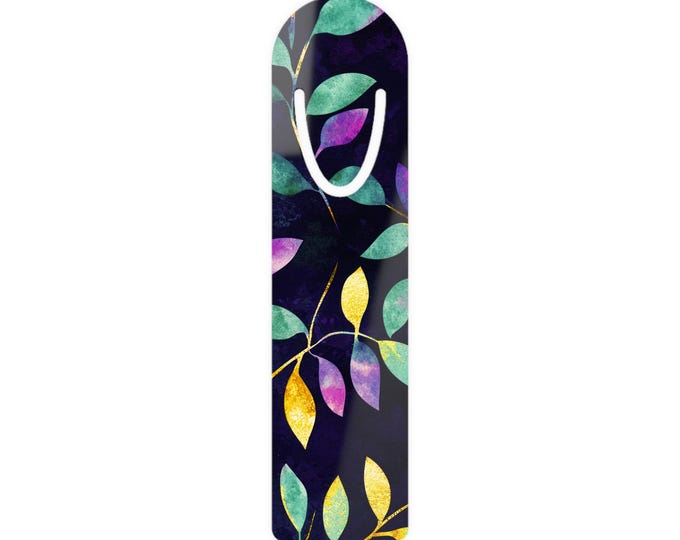 Watercolor Leaf Vine Bookmark | Metal Corner Page Marker