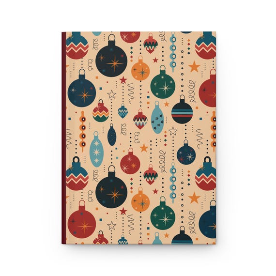 Festive Ornament Hardcover Journal: Holiday Planner, Christmas Scrapbook