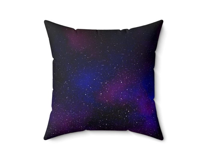 Galaxy Nebula Space Pillow | Starry Night Square Pillow