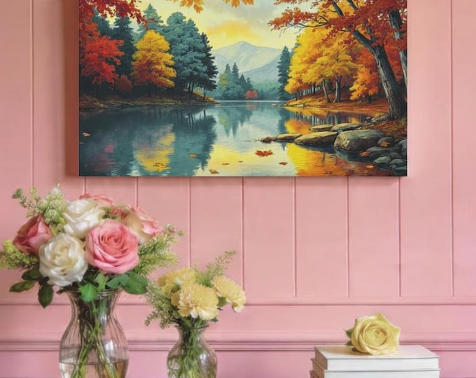 Marigold Skies Matte Canvas Wall Artwork, Fall Decor