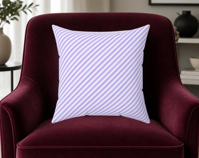 Lavender Spun Polyester Square Pillow: Chic Home Decor Accent