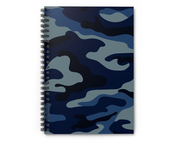 Camouflage Spiral Notebook: Military Style Journal, Ruled Pages
