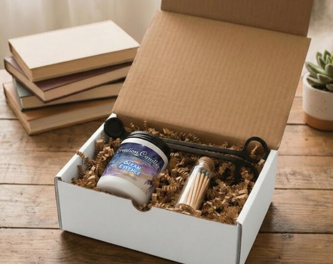 Ocean Essence Candle Set with Matches and Wick Trimmer