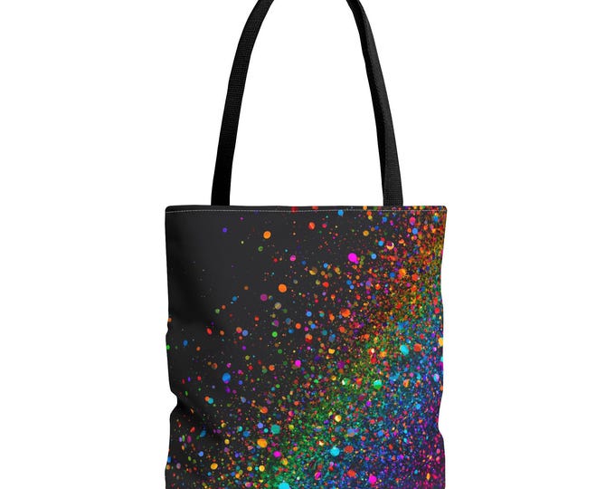 Colorful Confetti Splash Tote Bag | Glitter Glam Gift