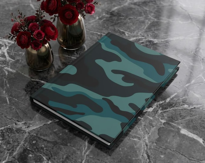Combat Concepts Camo Hardcover Journal: Military Green Notebook, Ruled Pages