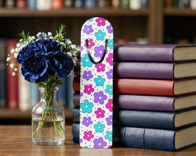 Poppy Petals Floral Bookmark | Metal Corner Clip Page Holder