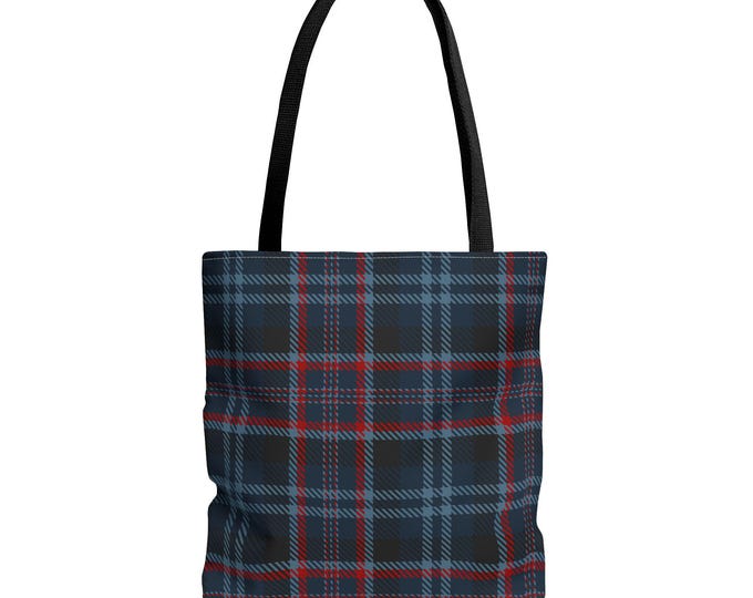 Plaid Tote Bag - Casual Chic Carryall for Everyday Use, Shopping, Beach, Gifts, Sustainable Fashion