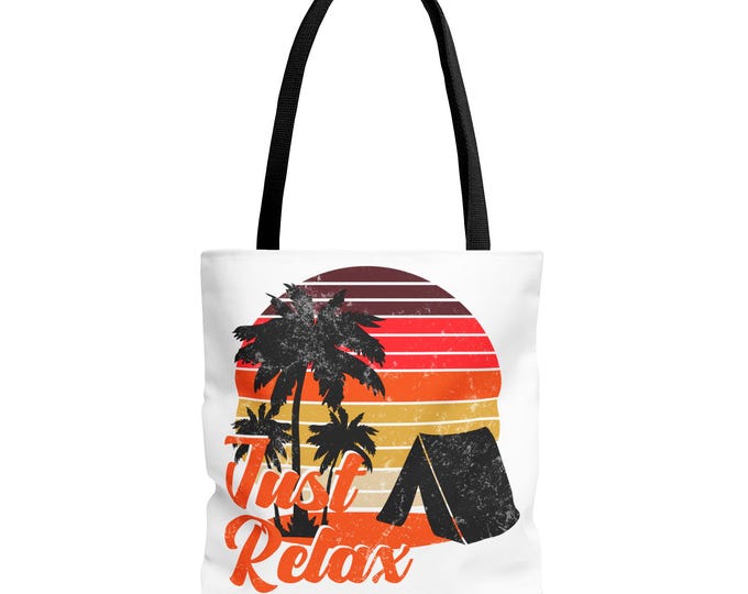 Summer Vacation Beach Bag | Retro Sunset Simplicity Tote