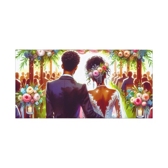 Romantic Wedding Canvas Art: Anniversary Gift, Couples Decor
