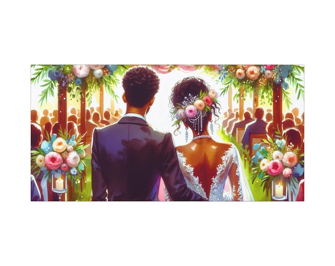 Romantic Wedding Canvas Art: Anniversary Gift, Couples Decor